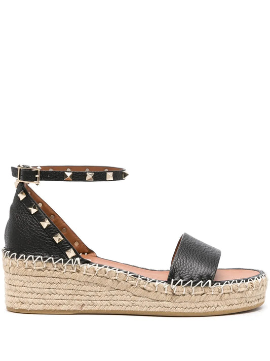 Valentino Garavani Rockstud 55mm flatform espadrilles