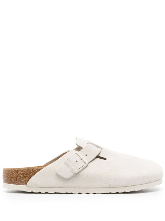 Birkenstock Boston round-neck leather slippers
