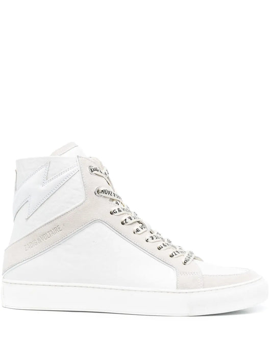Zadig&Voltaire High Flash panelled leather sneakers