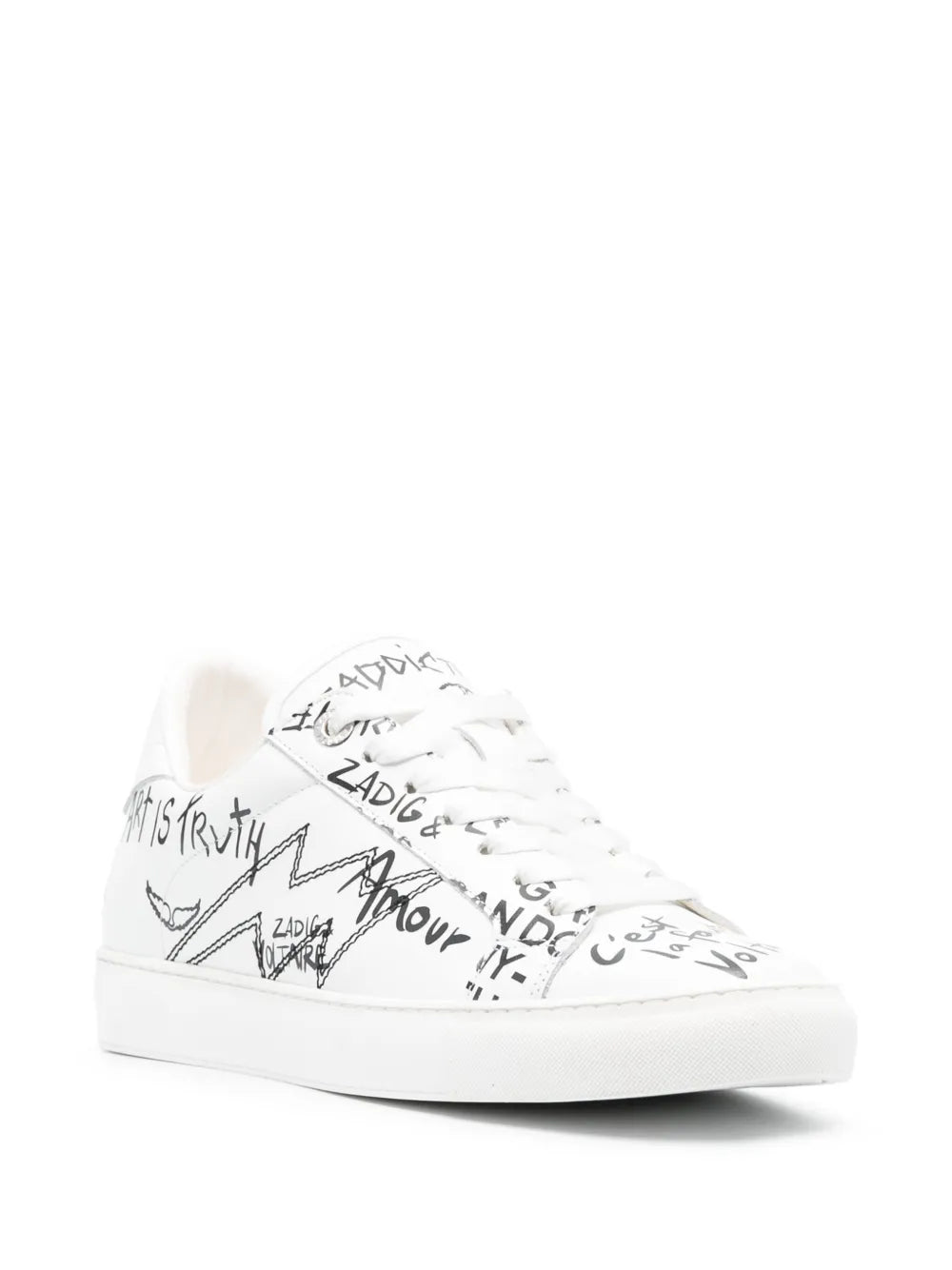 Zadig&Voltaire La Flash graffiti-print sneakers