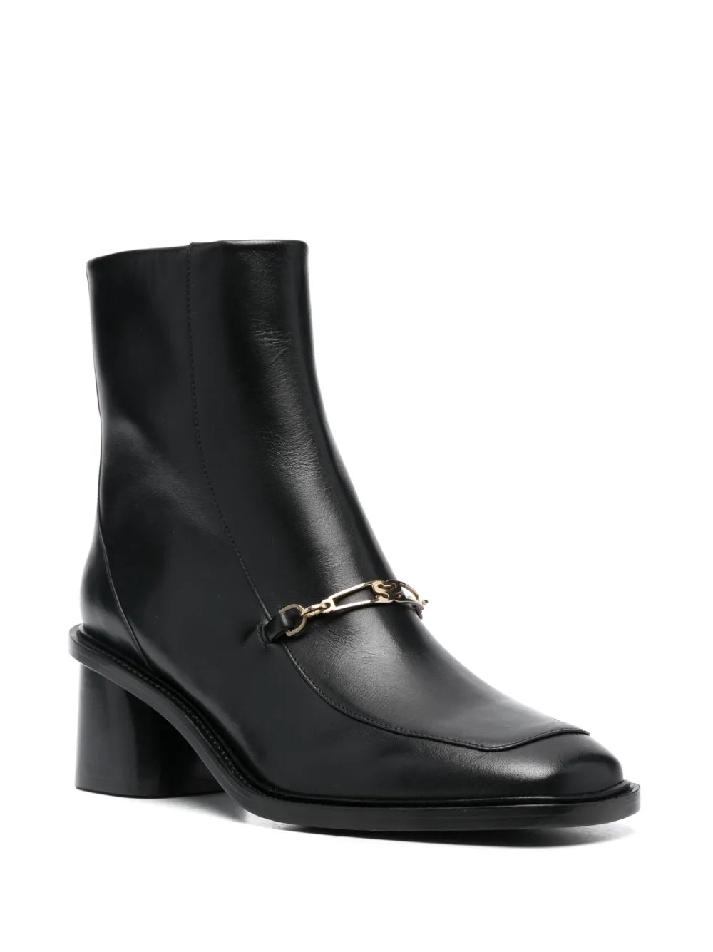 SANDRO 60mm buckle-detailing leather boots