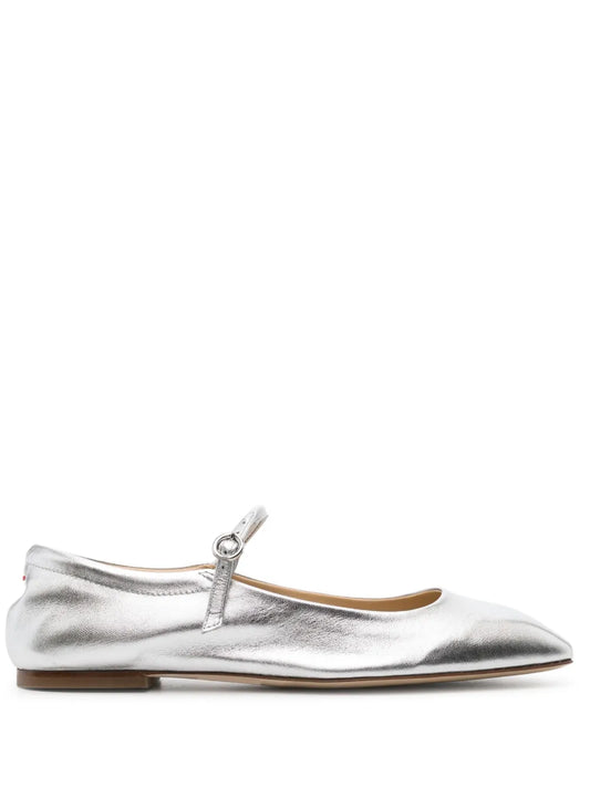 Aeyde Aline Babies metallic ballerina shoes
