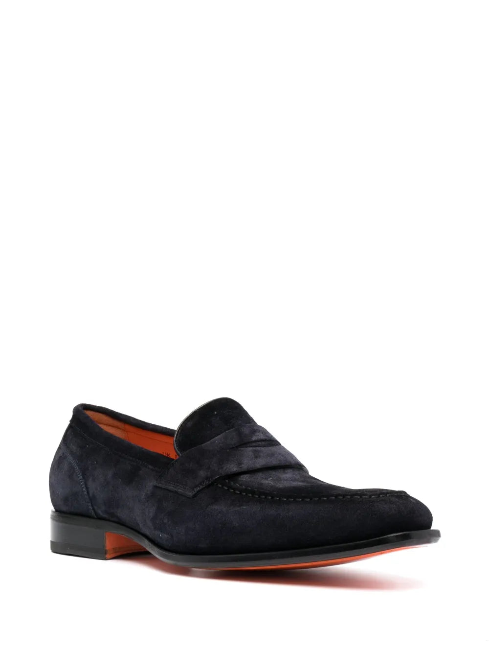 Santoni suede penny loafers