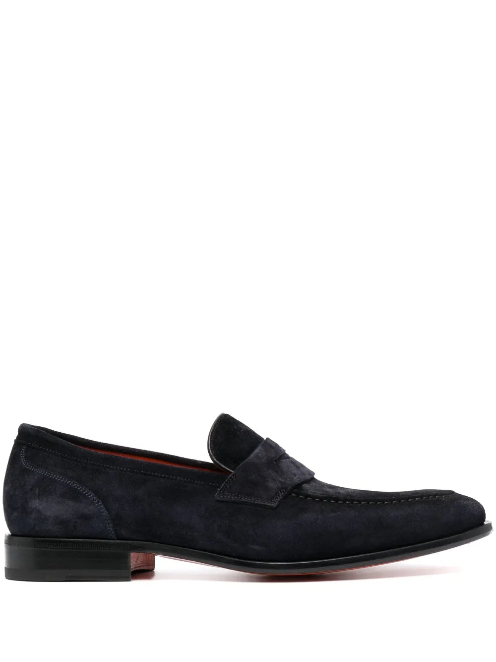 Santoni suede penny loafers