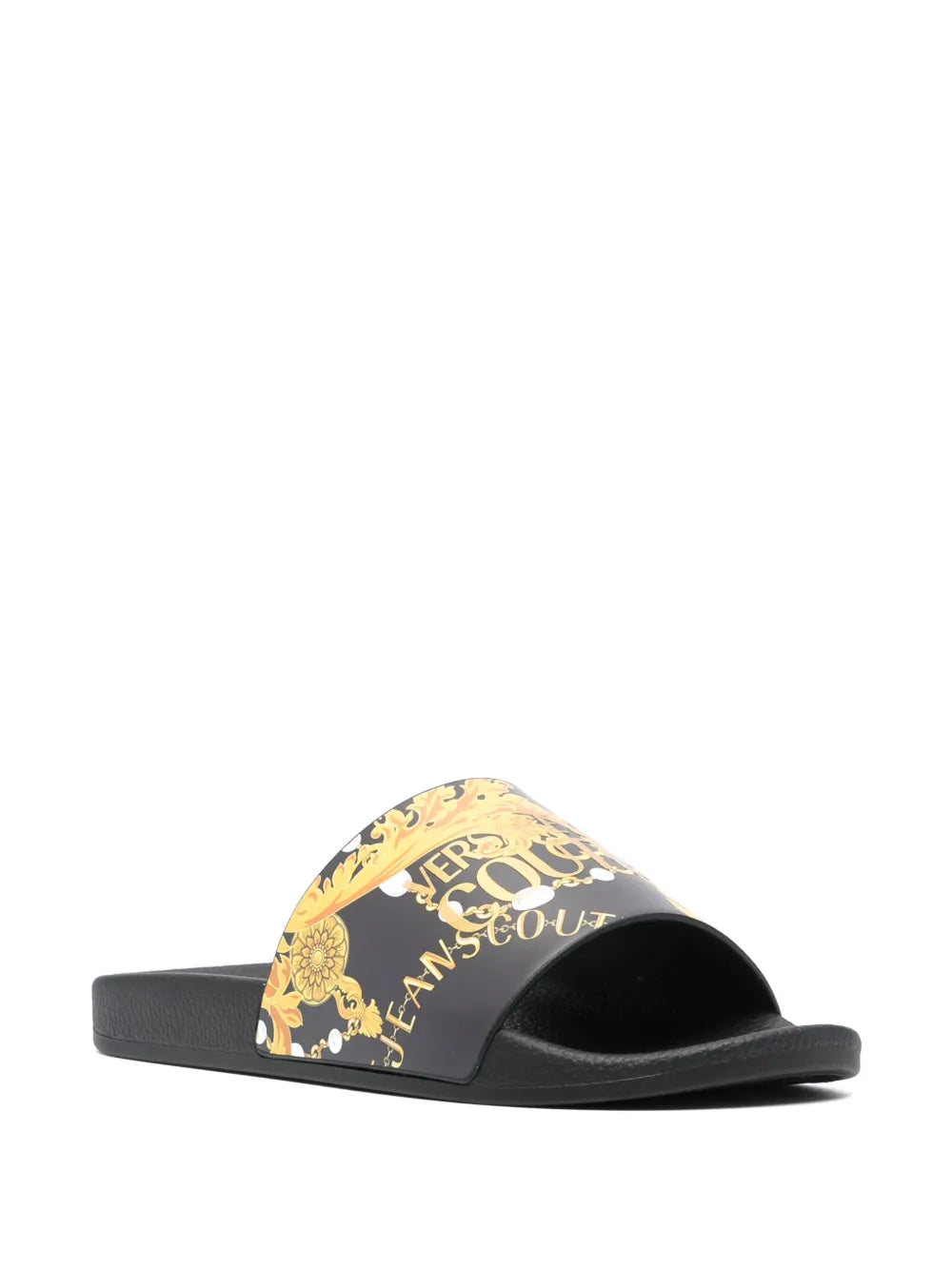 Versace Jeans Couture logo-print open-toe slides 