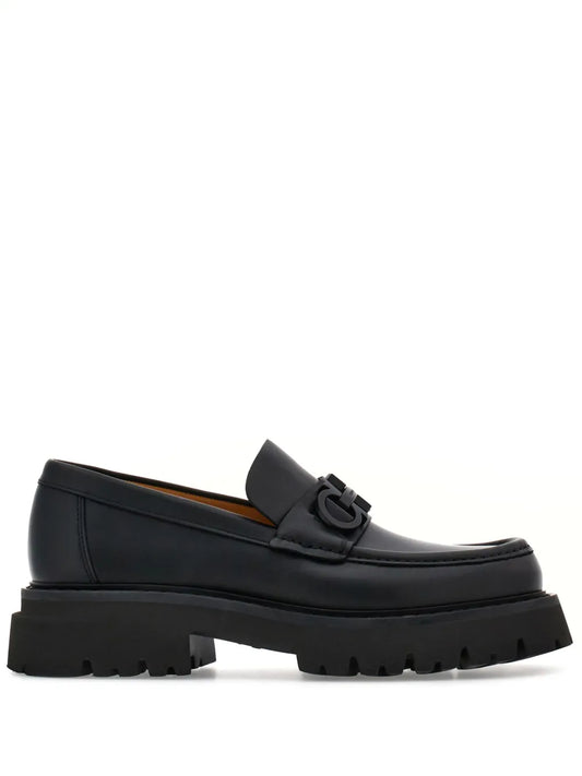 Ferragamo Florian square-toe leather loafers