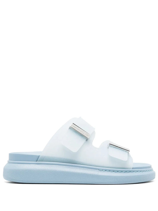 Alexander McQueen logo-engraved slides