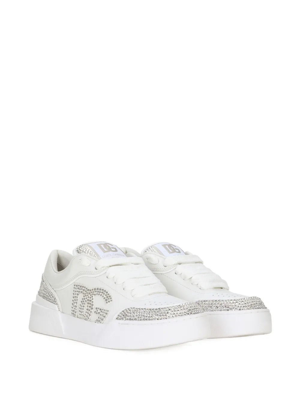 Dolce & Gabbana rhinestone-embellished leather sneakers