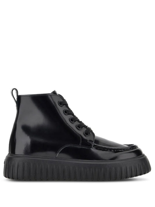 Hogan H-Stripe lace-up boots
