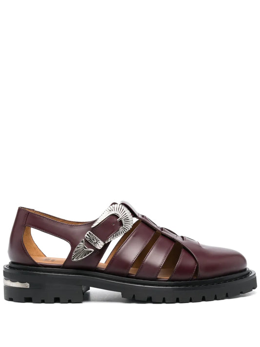 Toga Virilis cut-out leather sandals 