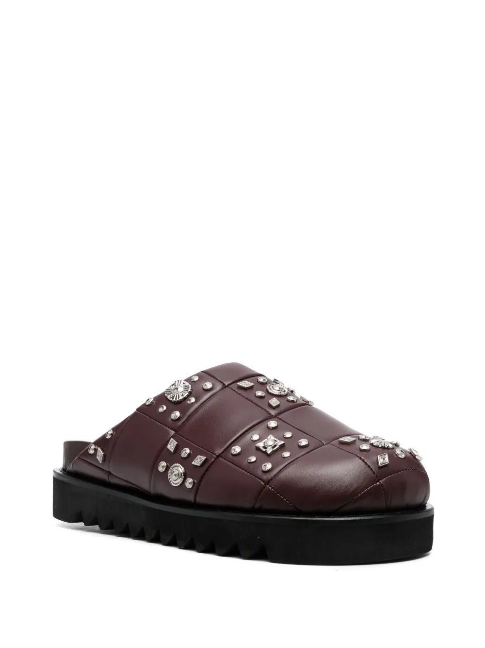 Toga Virilis stud-embellished leather slippers