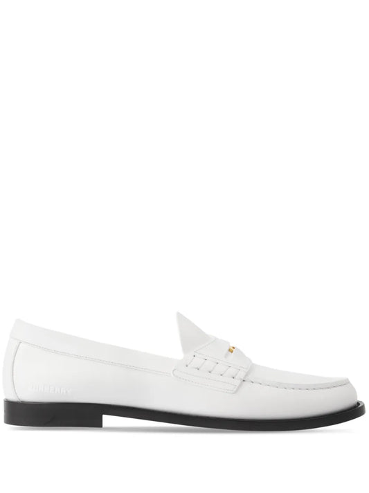 Burberry logo-detail leather penny loafers