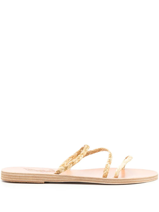 Ancient Greek Sandals Polytimi flat leather slides
