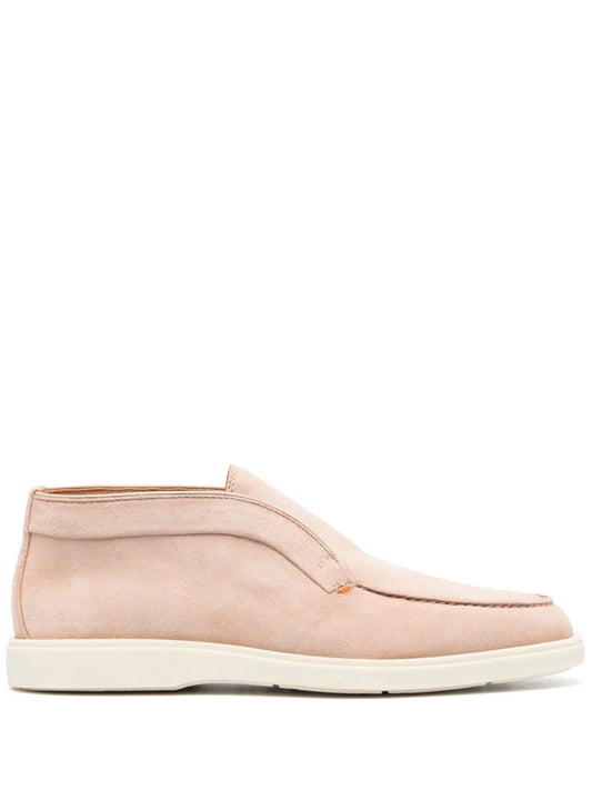 Santoni almond-toe suede boots