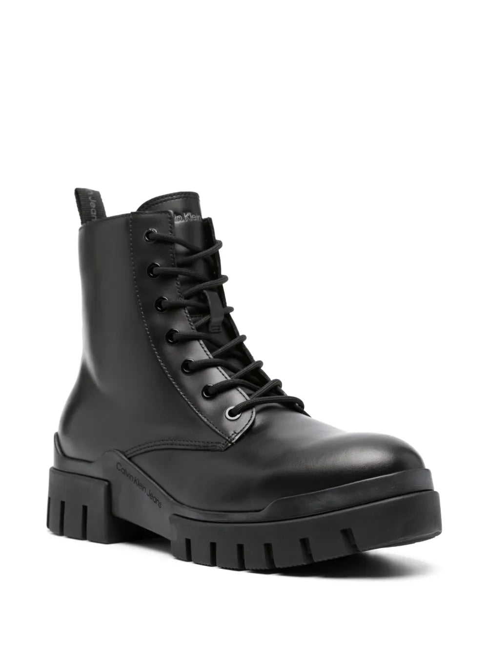 Calvin Klein Jeans panelled 60mm leather combat boots