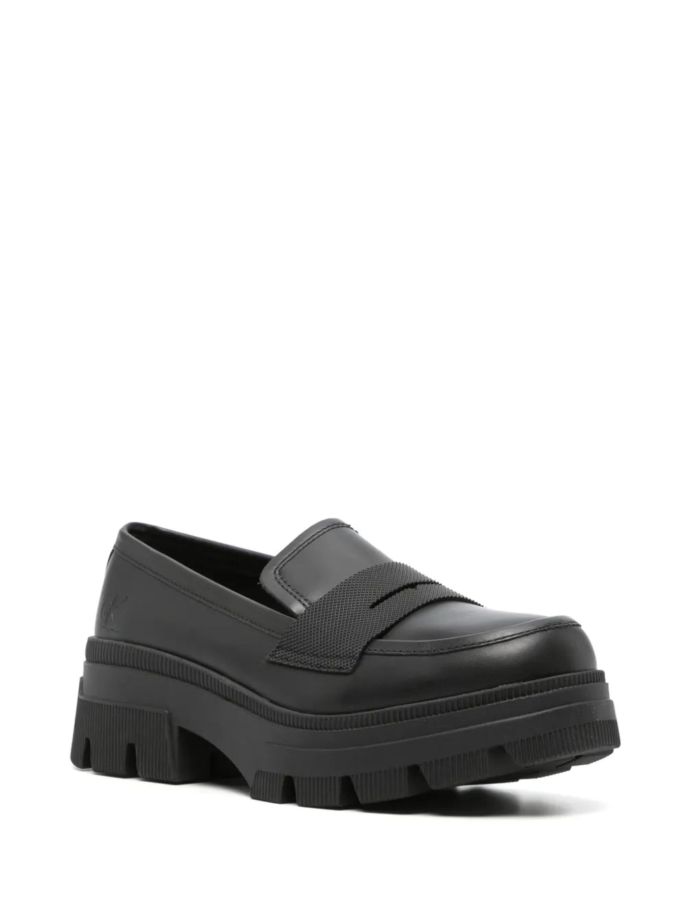 Calvin Klein Jeans chunky combat leather loafers