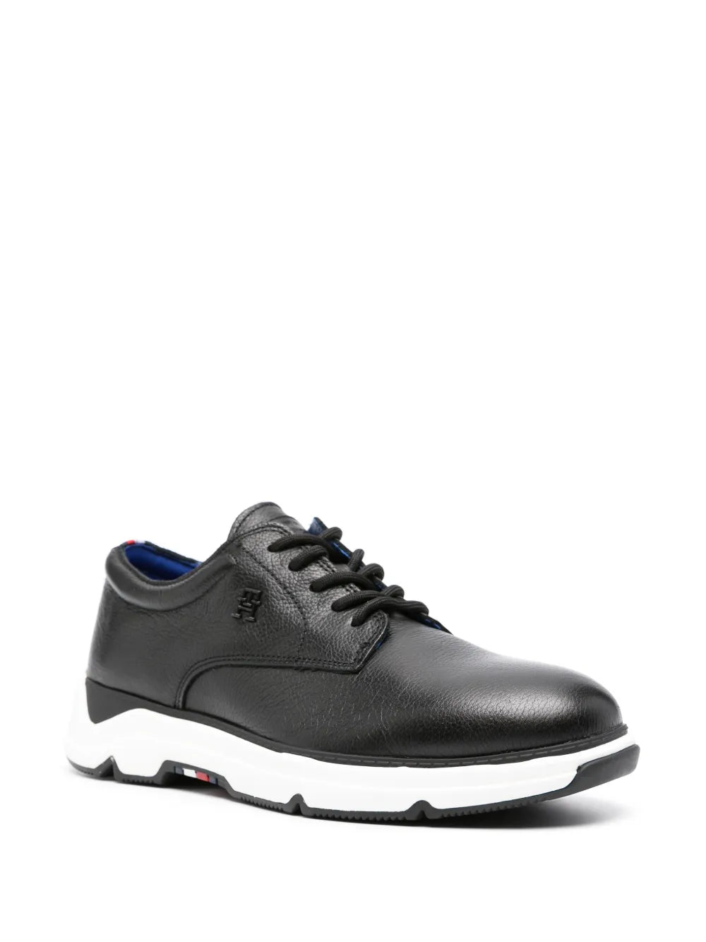 Tommy Hilfiger logo-plaque leather derby shoes 