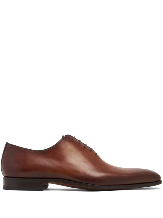 Magnanni almond-toe leather oxford shoes