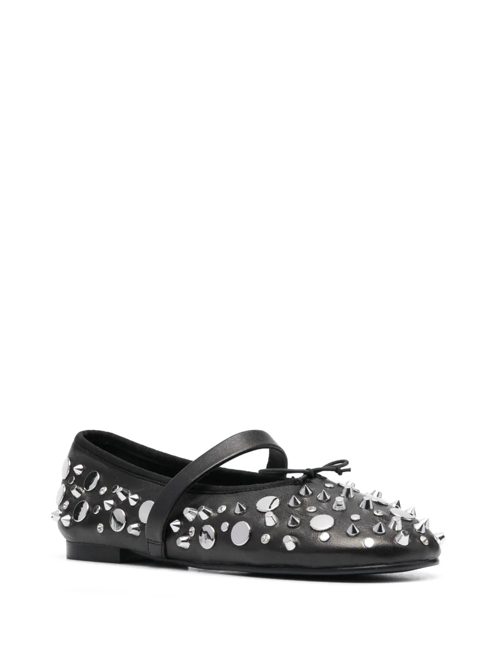 Maje studded leather ballerina shoes