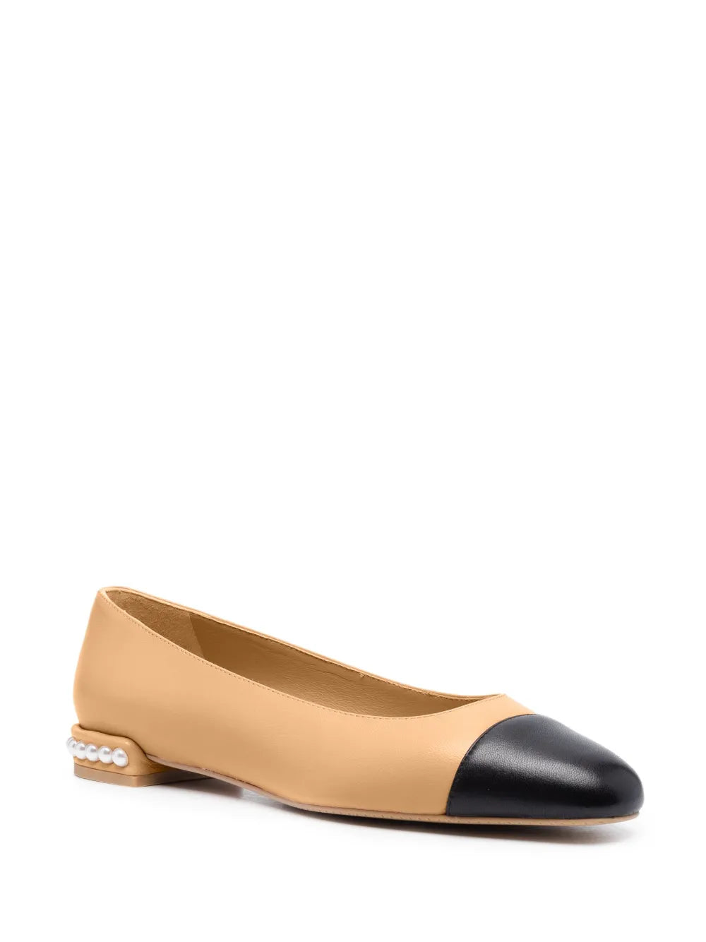 Stuart Weitzman Pearl contrasting-toecap ballerina shoes