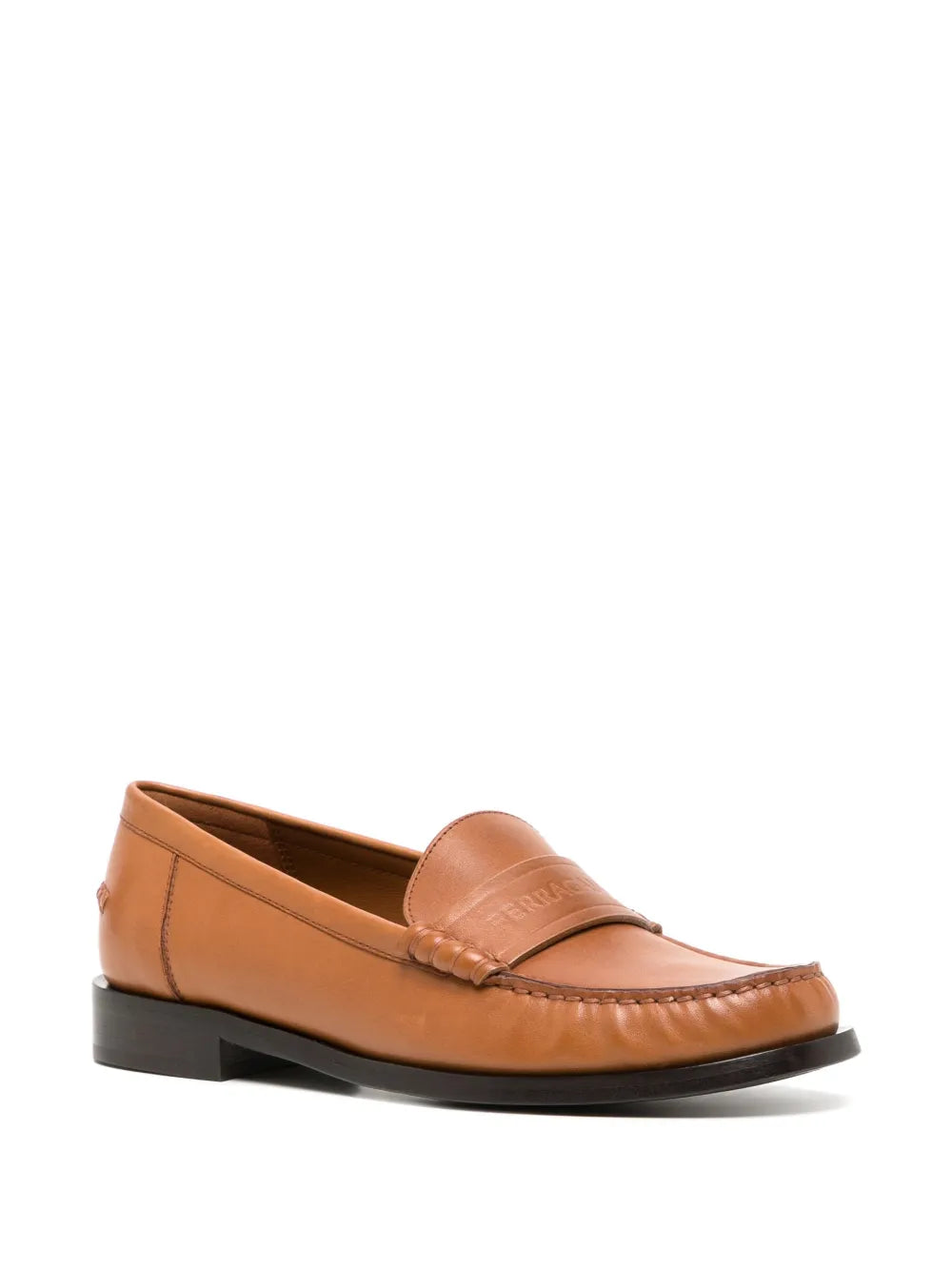 Ferragamo Irina round-toe leather loafers