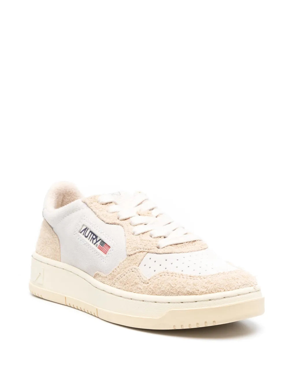 Autry logo-patch panelled leather sneakers