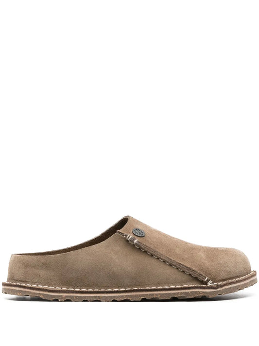 Birkenstock Zermatt logo-debossed suede slippers