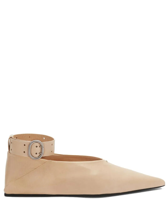 Jil Sander Scarpa leather ballerina shoes