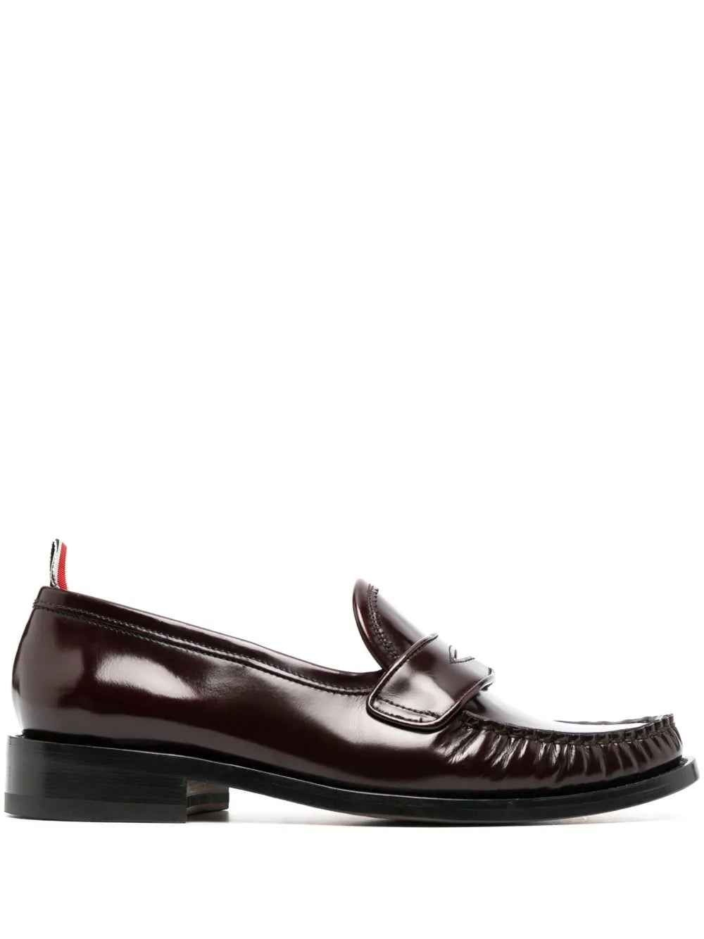 Thom Browne RWB-tab leather penny loafers