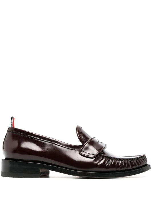 Thom Browne RWB-tab leather penny loafers