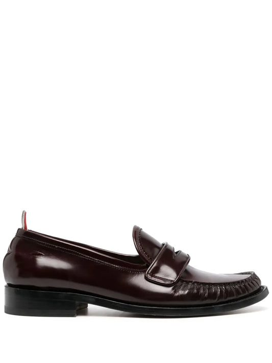 Thom Browne pleated leather penny loafers
