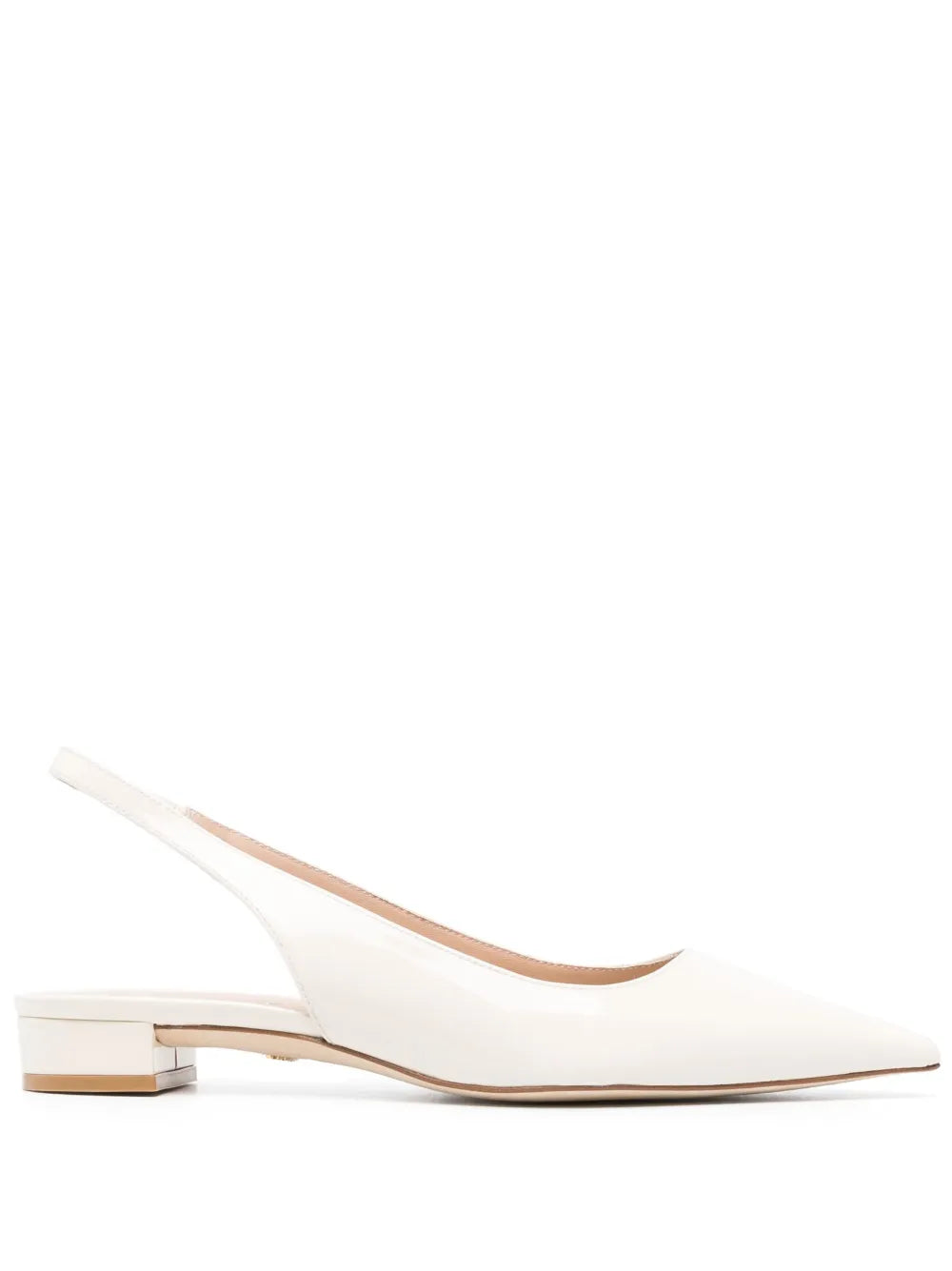 Stuart Weitzman slingback leather ballerina shoes
