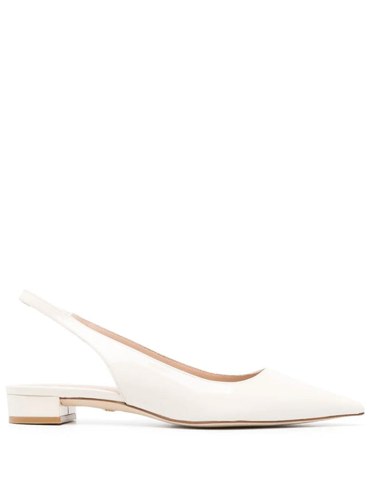 Stuart Weitzman slingback leather ballerina shoes