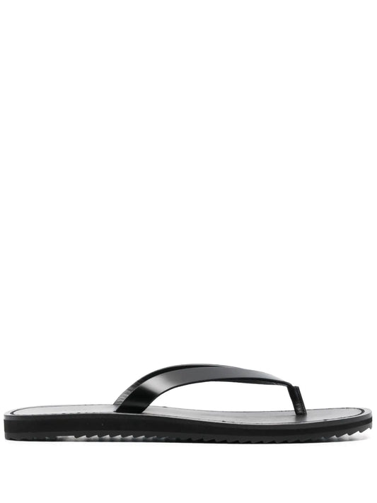 The Row thong-strap leather flip flops