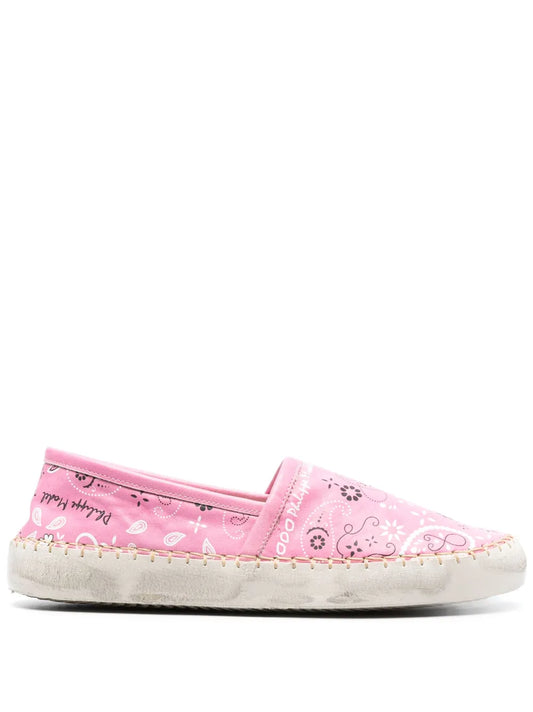 Philippe Model Paris bandana-print leather espadrilles