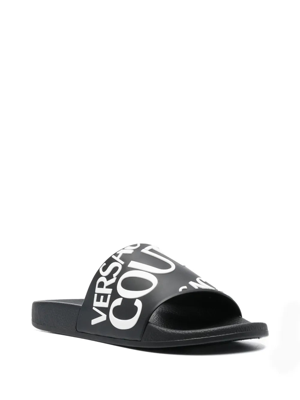 Versace Jeans Couture logo-print moulded-footbed slides 