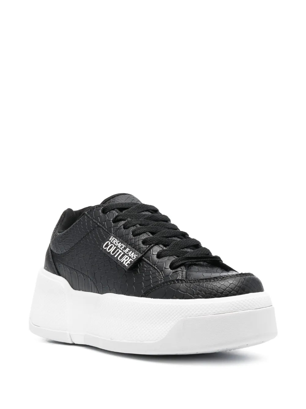 Versace Jeans Couture logo-patch round-toe sneakers 
