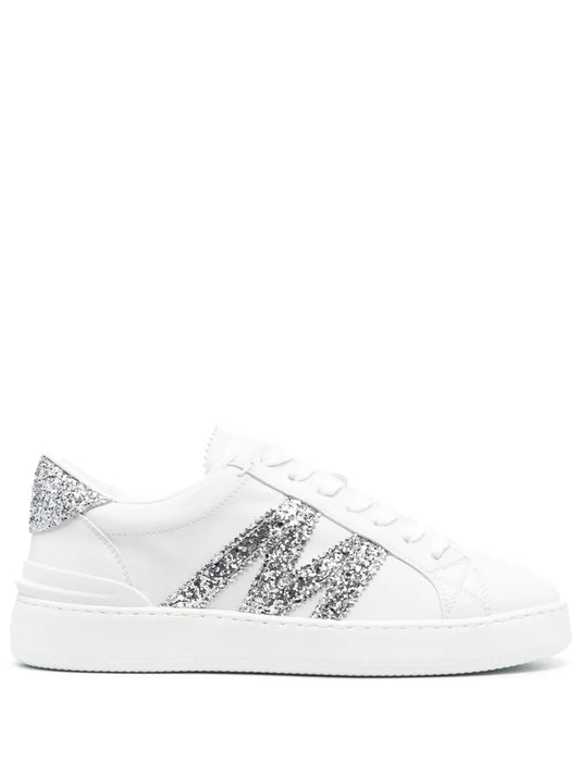 Moncler Monaco glitter-embellished sneakers