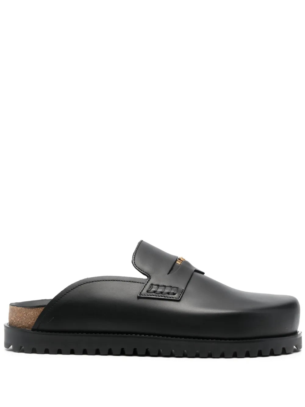Versace Medusa leather cork-sole mules