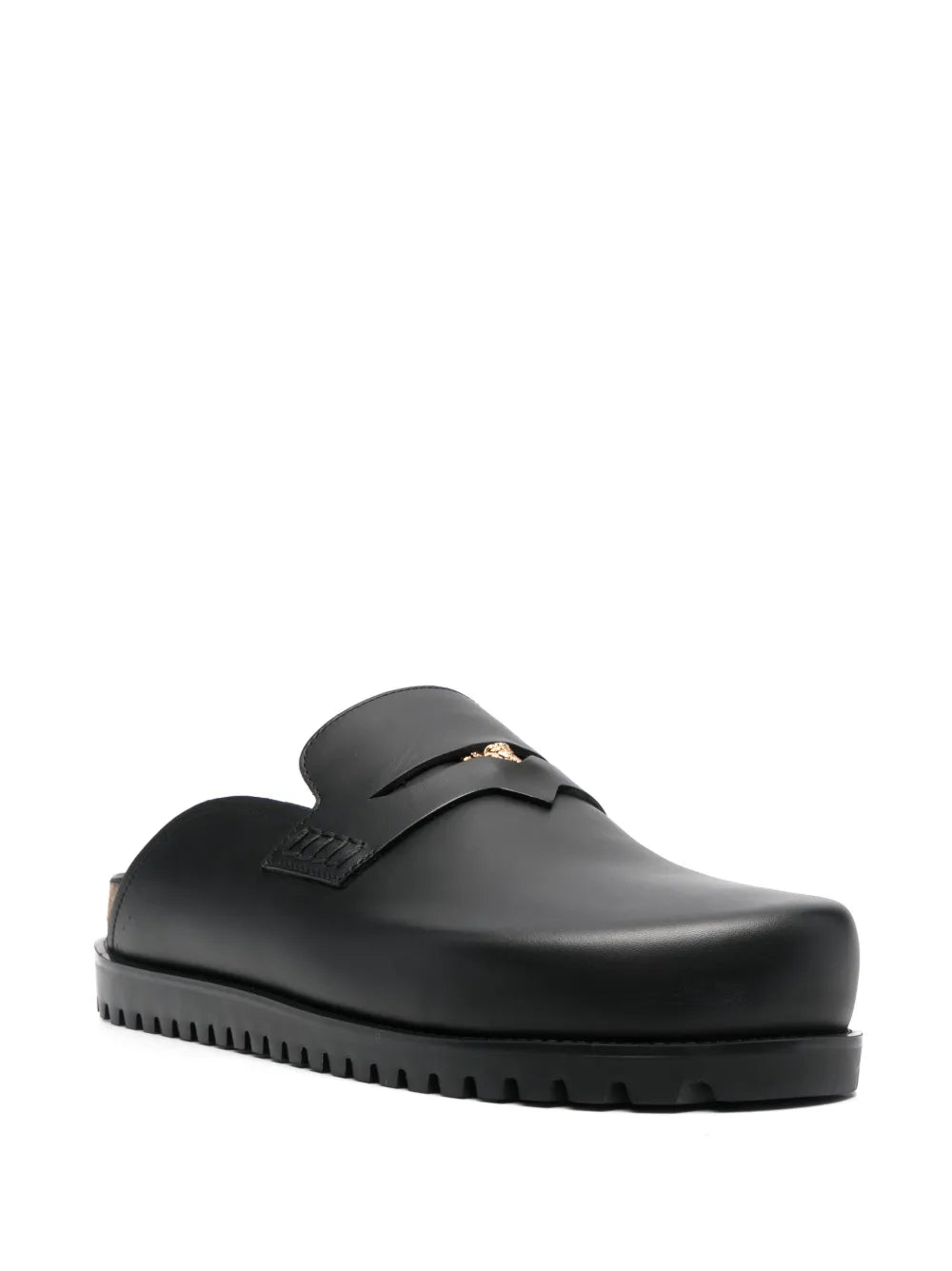 Versace Medusa leather cork-sole mules