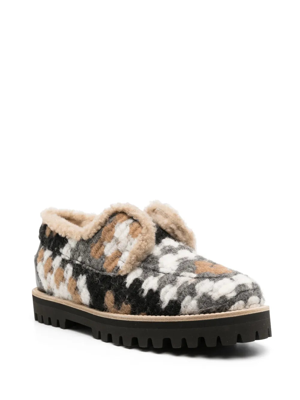 Le Silla Yacht shearling-lining felted loafers