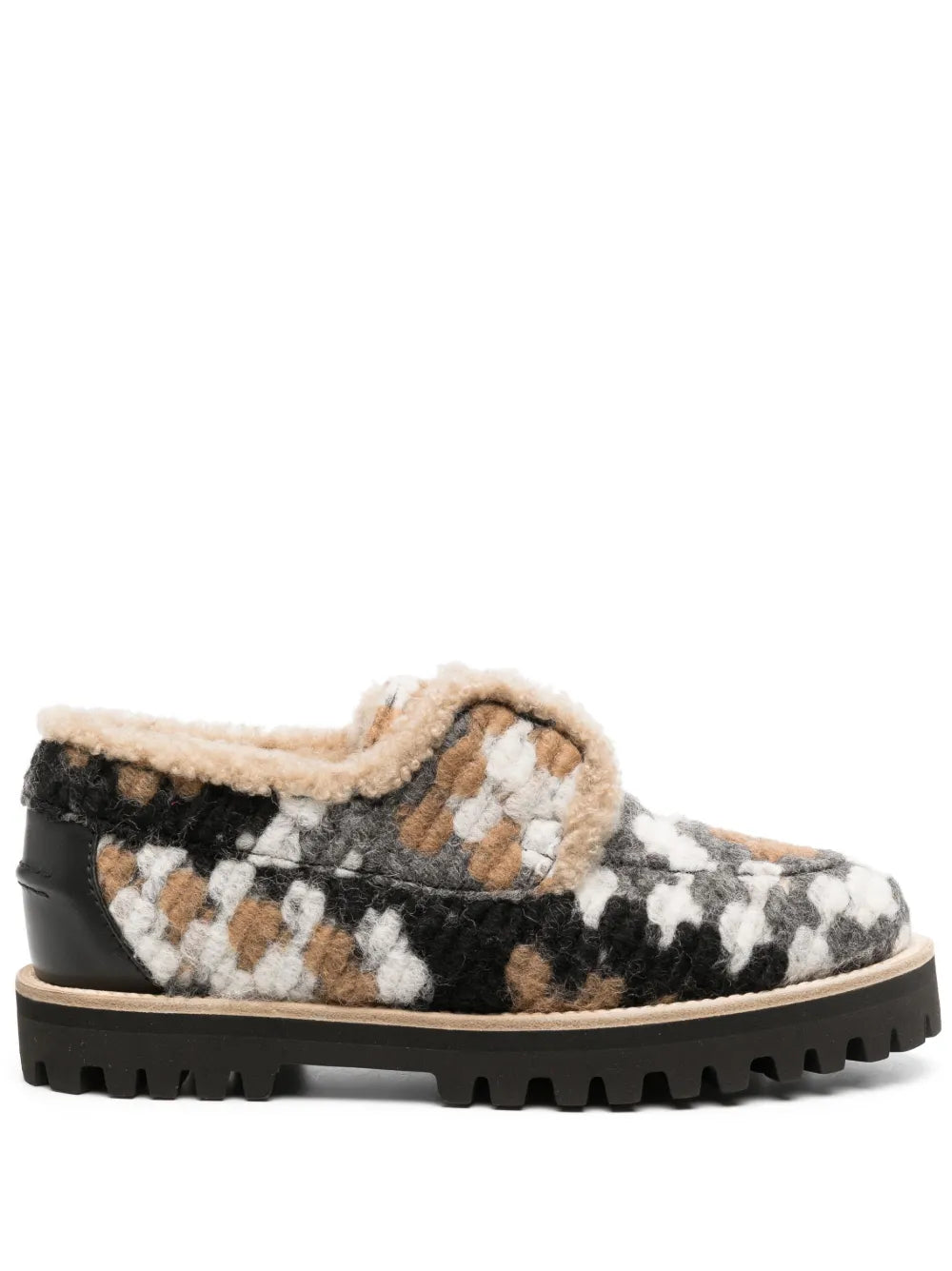 Le Silla Yacht shearling-lining felted loafers