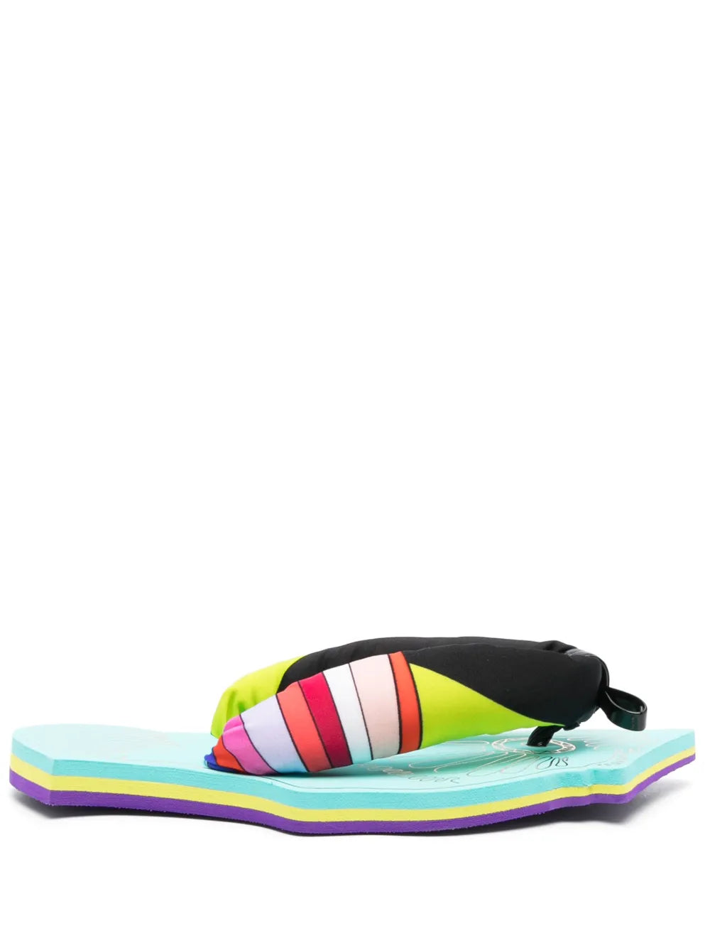 PUCCI striped open-toe flip flops