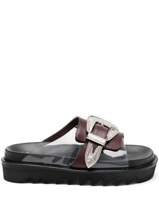 Toga Pulla decorative-buckle leather slides