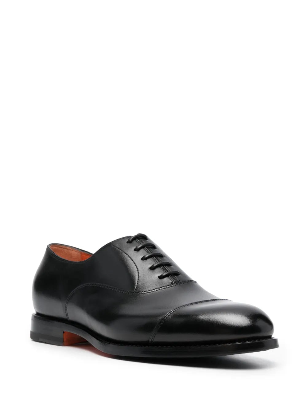 Santoni polished leather Oxford shoes