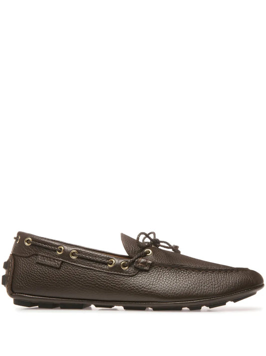 Bally Kyan grained-texture boat shoes 