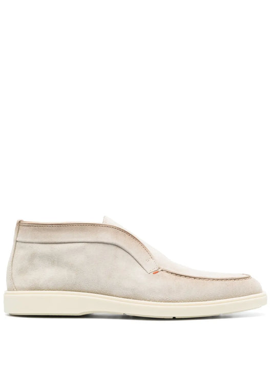 Santoni tonal-stitching leather boots