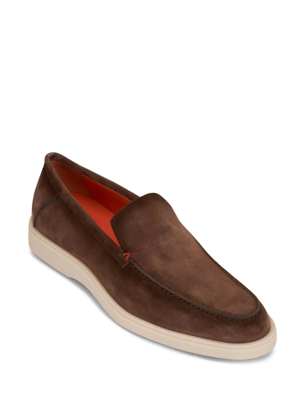 Santoni almond-toe suede loafers