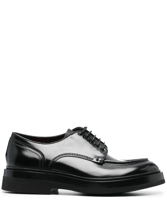 Santoni patent leather 40mm derby shoes