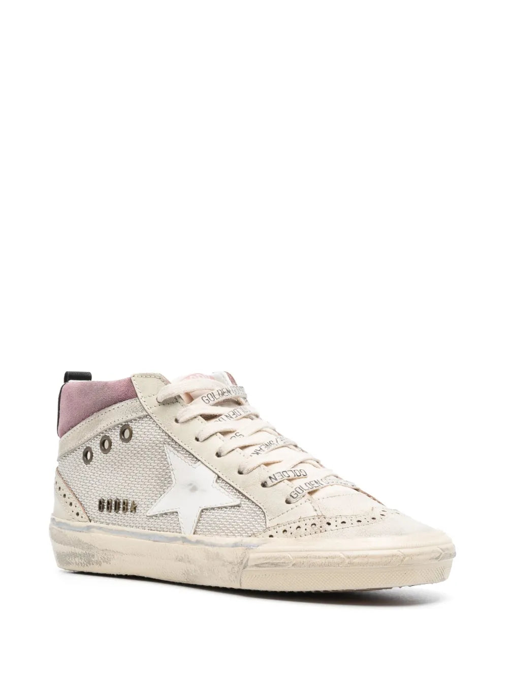 Golden Goose logo-print hi-top sneakers 